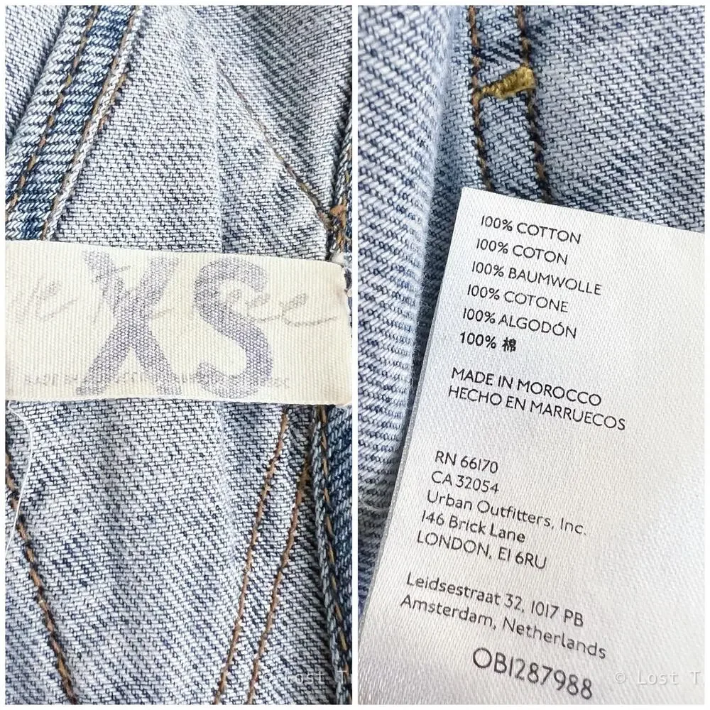 Free People | We The Free Distressed Baggy Denim Light Wash Blue Jean Overalls